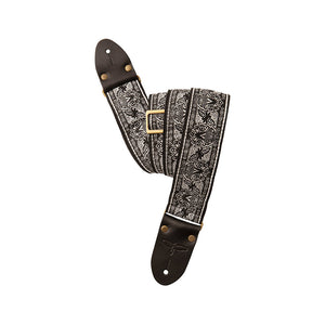 PRS Limited Edition 2inch Retro Guitar Strap, Silver/Black