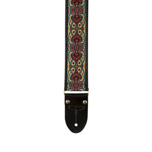 PRS 2 Inch Deluxe Retro Guitar Strap, Black/Red