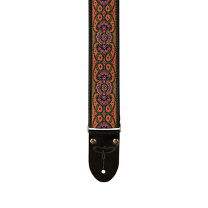 PRS 2 Inch Deluxe Retro Guitar Strap, Black/Pink