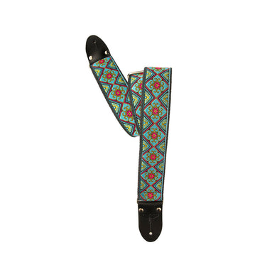 PRS 2 Inch Deluxe Retro Guitar Strap, Teal/Gold