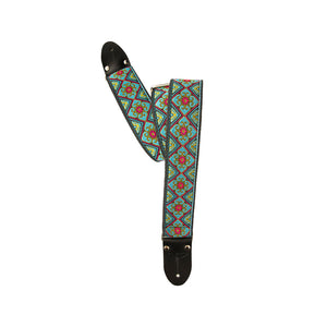 PRS 2 Inch Deluxe Retro Guitar Strap, Teal/Gold