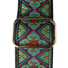 PRS 2 Inch Deluxe Retro Guitar Strap, Teal/Gold