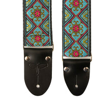 PRS 2 Inch Deluxe Retro Guitar Strap, Teal/Gold