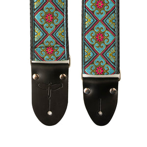 PRS 2 Inch Deluxe Retro Guitar Strap, Teal/Gold