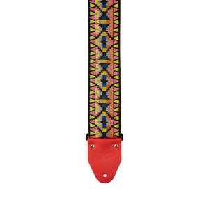 PRS 2.75 Inch Wide Retro Jacquard Guitar Strap, Salmon