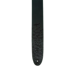 PRS 2.5inch Leather Bird Swarm Guitar Strap, Dark Green