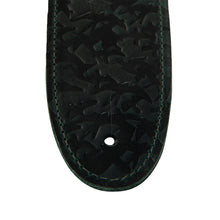 PRS 2.5inch Leather Bird Swarm Guitar Strap, Dark Green