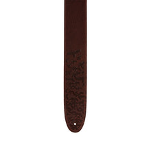 PRS 2.5inch Leather Bird Swarm Guitar Strap, Rust