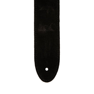 PRS 2 Inch Embossed Birds Leather Guitar Strap, Black