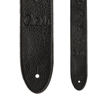 PRS 2 Inch Embossed Birds Leather Guitar Strap, Black