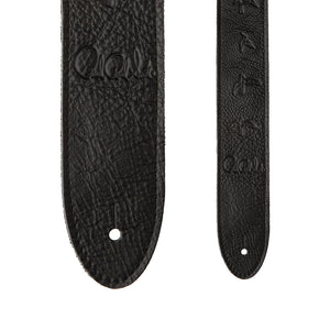 PRS 2 Inch Embossed Birds Leather Guitar Strap, Black