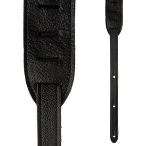 PRS 2 Inch Embossed Birds Leather Guitar Strap, Black