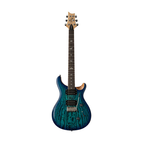[PREORDER] PRS SE Exotic Custom 24 Swamp Ash Burl Electric Guitar, Lake Blue Natural Back