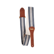 [PREORDER] Taylor 2Inch Academy Jacquard Leather Guitar Strap w/Amber Buckle, White/Brown
