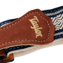 [PREORDER] Taylor 2Inch Academy Jacquard Leather Guitar Strap w/Amber Buckle, White/Brown