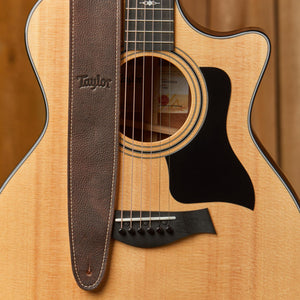 Taylor Leather/ Suede 2.5Inch Guitar Strap, Chocolate Brown