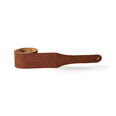 Taylor Gemstone Sanded Suede 2.5Inch Guitar Strap, Medium Brown