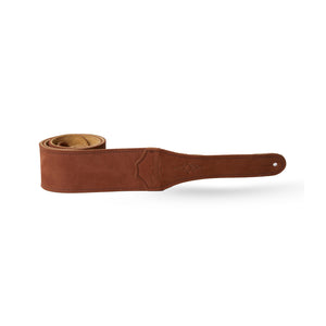 Taylor Gemstone Sanded Suede 2.5Inch Guitar Strap, Medium Brown
