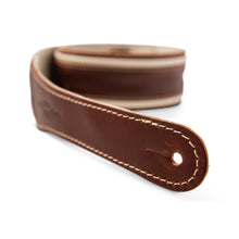 Taylor Element 2.5Inch Leather Guitar Strap, Brown/Cream