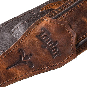 Taylor Fountain 2.5Inch Leather Guitar Strap, Weathered Brown