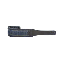 Taylor Blue Denim 2Inch Embossed Logo Guitar Strap, Navy Edge