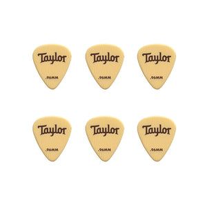 Taylor Premium DarkTone Ivory 351 Guitar Picks, 0.96mm, 6-Pack