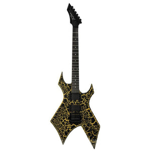 B.C. Rich Warlock Legacy with Kahler Electric Guitar - Yellow Crackle  