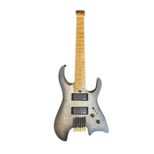 Luxars Headless S-G63-7 7 String Black Electric Guitar