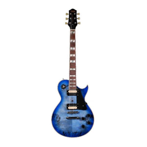 SQOE SELP500 Les Paul HH Electric Guitar with Rosewood Fretboard Blue Sunburst
