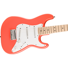 [PREORDER] Squier FSR Mini Stratocaster Electric Guitar, Maple FB, Tahitian Coral