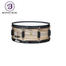 TAMA WP1465BK-NZW Woodworks 14X6.5in Snare Drum, Nat Zebrawood Wrap