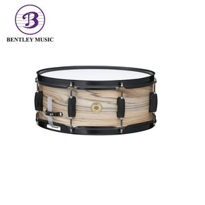 TAMA WP1465BK-NZW Woodworks 14X6.5in Snare Drum, Nat Zebrawood Wrap