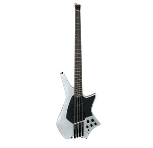 HILS NEXT HZB4 Multiscale 4 String Headless Bass - Satin Silver