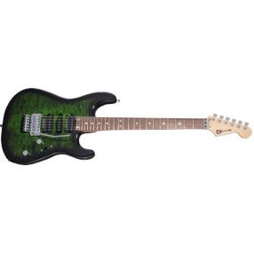 [PREORDER] Charvel MJ SD1 24 HSH Electric Guitar w/Floyd Rose, PF FB, Transparent Green Burst