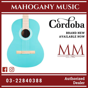 Cordoba Protege C1 Matiz Acoustic Guitar With Gig Bag, Spruce Top, Mahogany Back & Side - Aqua