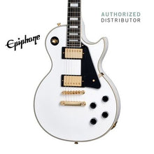 (Epiphone Inspired by Gibson Custom) Epiphone Les Paul Custom Electric Guitar - Alpine White