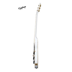 (Epiphone Inspired by Gibson Custom) Epiphone Les Paul Custom Electric Guitar - Alpine White