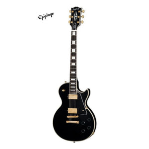 (Epiphone Inspired by Gibson Custom) Epiphone Les Paul Custom Electric Guitar - Ebony