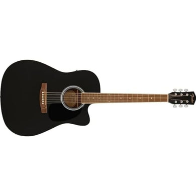Fender FA-25CE Dreadnought Acoustic Guitar, Black