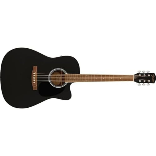 Fender FA-25CE Dreadnought Acoustic Guitar, Black