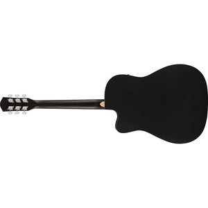 Fender FA-25CE Dreadnought Acoustic Guitar, Black