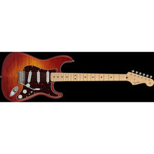 Fender Japan Hybrid II Stratocaster Electric Guitar, Maple FB, Flame Sunset Orange Transparent