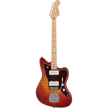 [PREORDER] Fender Japan Hybrid II Jazzmaster Electric Guitar, Maple FB, Flame Sunset Orange Transparent
