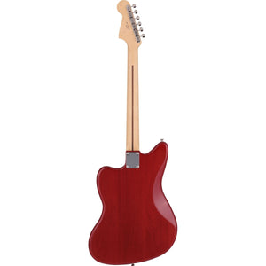 [PREORDER] Fender Japan Hybrid II Jazzmaster Electric Guitar, Maple FB, Flame Sunset Orange Transparent