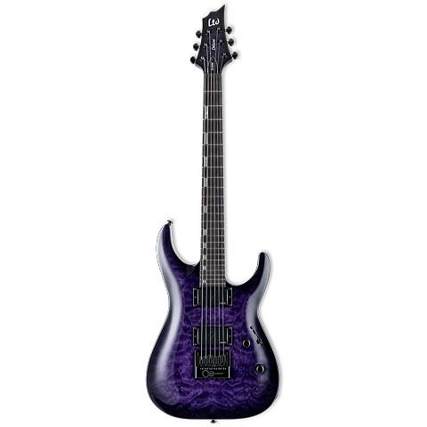 ESP LTD H-1000 EverTune Solidbody Electric Guitar - See-Thru Purple Sunburst