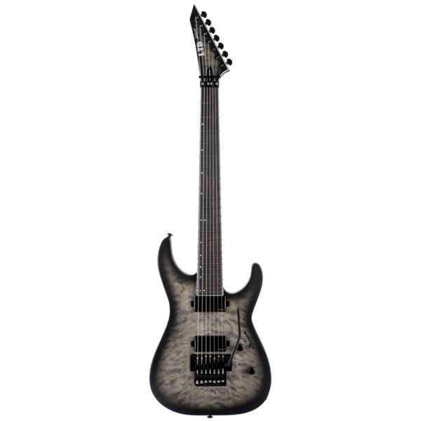 ESP LTD M-1007B 7-string Baritone Electric Guitar - Charcoal Burst Satin