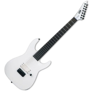 ESP LTD M-7BHT Baritone Arctic Metal - Snow White Satin