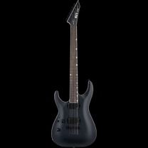 ESP LTD MH-1000 Baritone Left Handed Electric Guitar - Black Satin