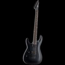 ESP LTD MH-1000 Baritone Left Handed Electric Guitar - Black Satin