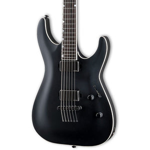 ESP LTD MH-1000 Baritone Electric Guitar - Black Satin